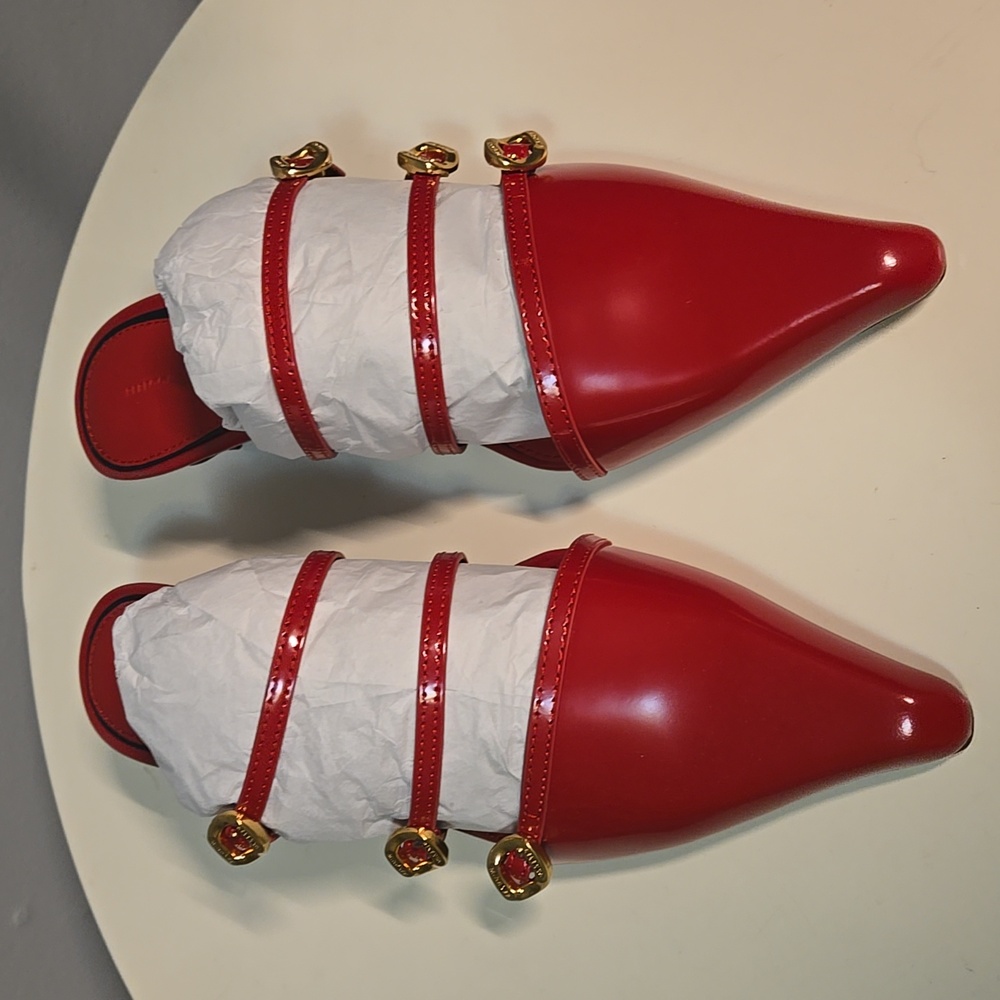 Rebecca Minkoff Mule W Buckles Seduction Red - Picture 4 of 10